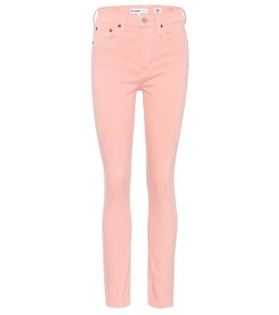 Shop Re/done High Rise 30 Skinny Jeans In Pink
