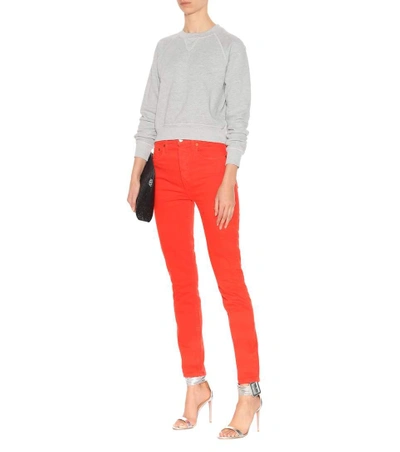 Shop Re/done High Rise 30 Skinny Jeans In Red