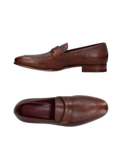 Shop A.testoni Loafers In Cocoa