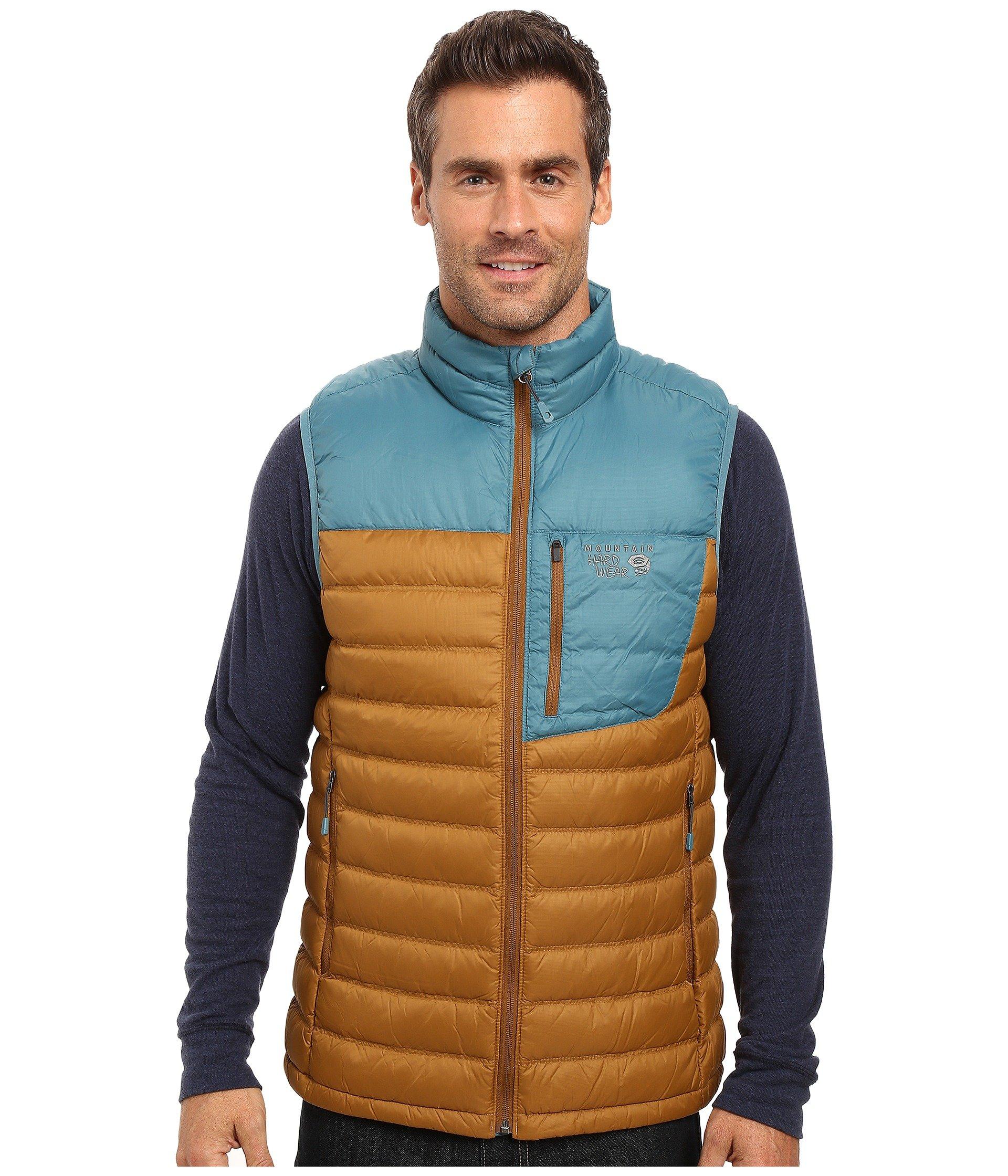 Mountain Hardwear Dynotherm Down Vest In Golden Brown Cloudburst Modesens