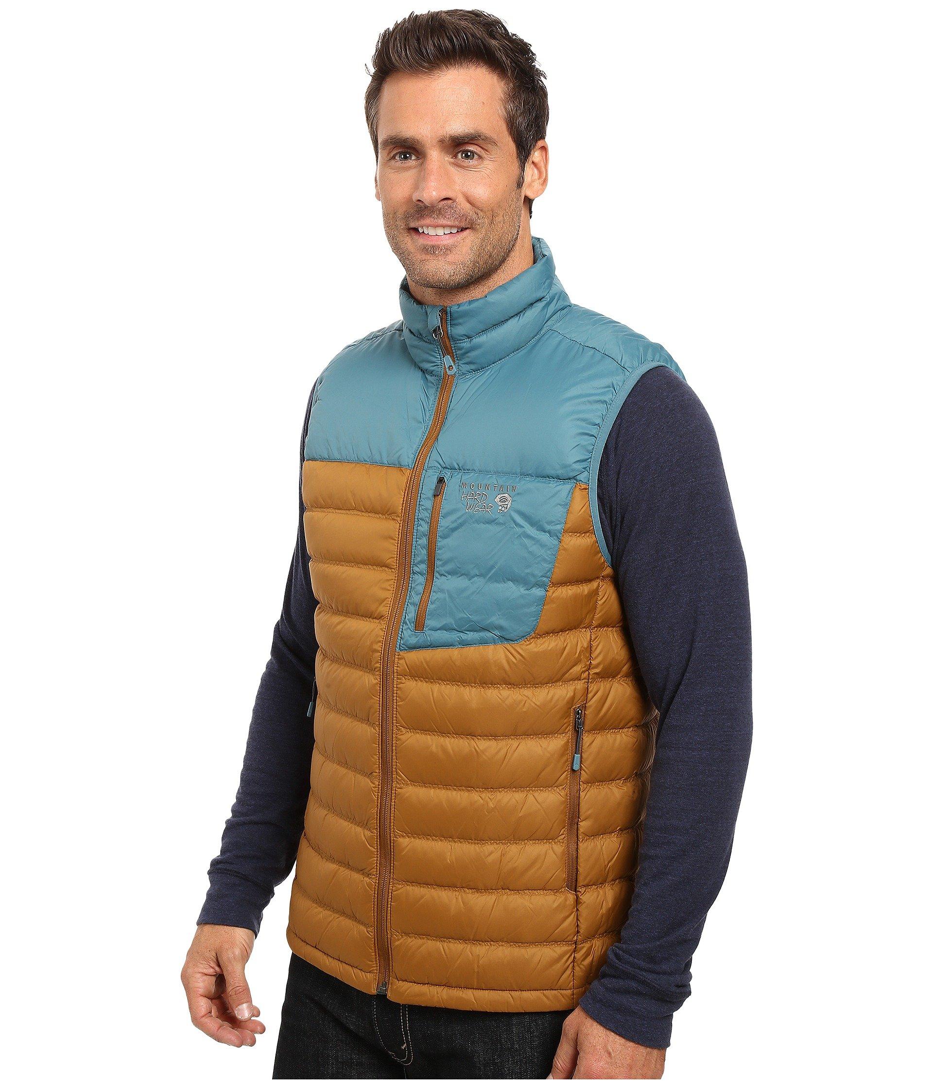 Mountain Hardwear Dynotherm Down Vest In Golden Brown Cloudburst Modesens