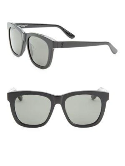 Shop Saint Laurent 55mm Square Sunglasses In Black