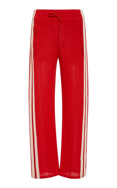 Shop Isabel Marant Étoile Dobbs Side Stripe Jogging Pants In Red