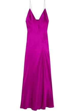 Haider Ackermann Woman Silk-satin Maxi Dress Bright Pink | ModeSens
