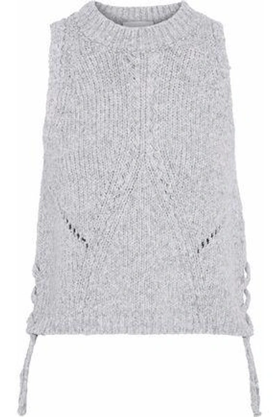 Shop 3.1 Phillip Lim / フィリップ リム Woman Open-knit Sweater Light Gray
