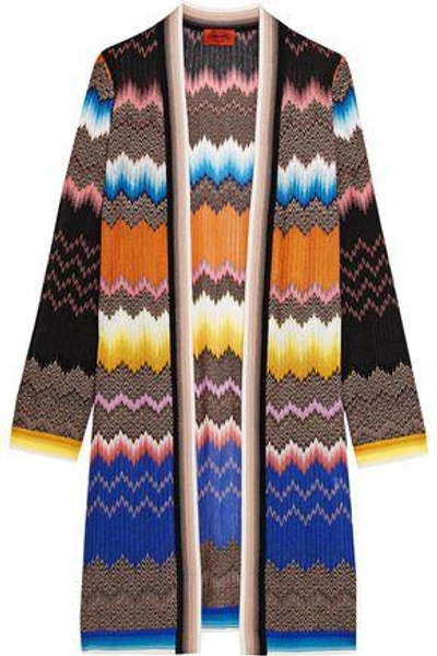 Shop Missoni Woman Crochet-knit Cardigan Multicolor