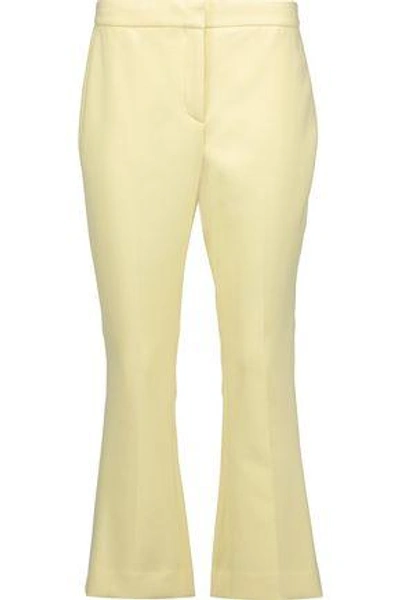 Shop Theory Woman Stretch-cady Flared Pants Pastel Yellow