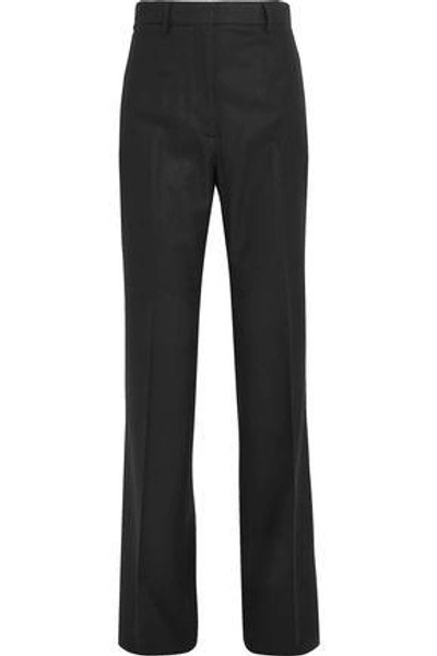 Shop Bottega Veneta Cashmere Wide-leg Pants In Black