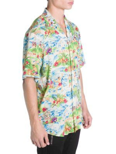 Shop Dsquared2 Hawaiian Print Shirt In Multi