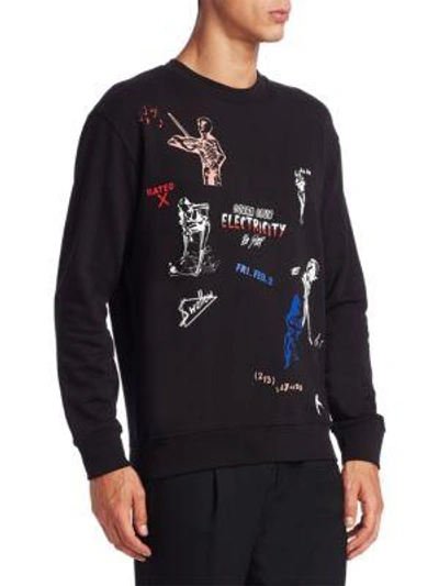 Shop Mcq By Alexander Mcqueen Cobra Club Cotton Sweatshirt In Black