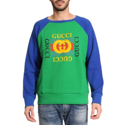 Shop Gucci Sweater Sweater Men  In Green