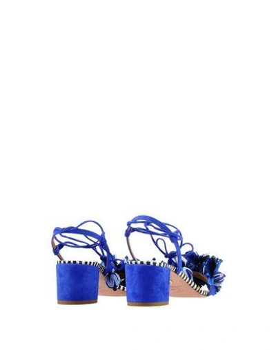 Shop Aquazzura Sandals In Bright Blue