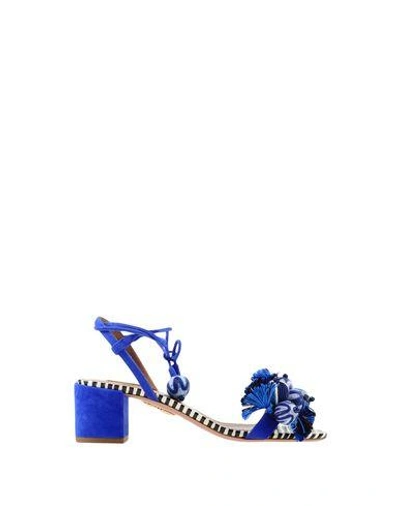 Shop Aquazzura Sandals In Bright Blue