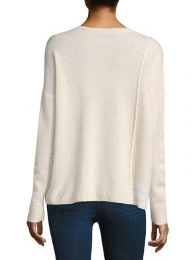 Shop Atm Anthony Thomas Melillo Cashmere Schoolboy Jumper In Lunar Chalk