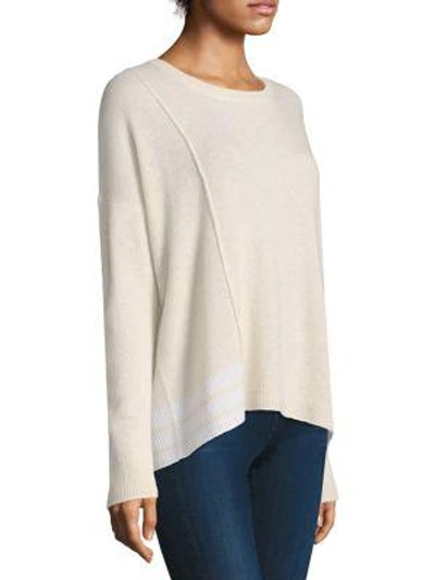 Shop Atm Anthony Thomas Melillo Cashmere Schoolboy Sweater In Lunar Chalk