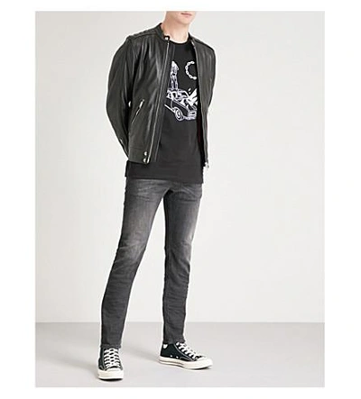 Diesel L marton Leather Biker Jacket Black ModeSens