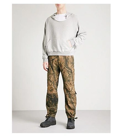 Shop Yeezy Season 5 Straight Cotton Cargo Pants In Khaki