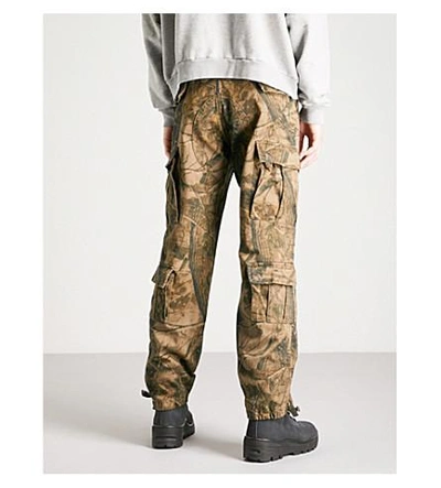 Shop Yeezy Season 5 Straight Cotton Cargo Pants In Khaki