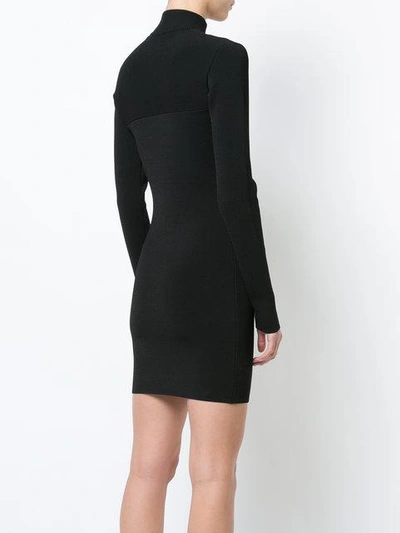 Shop Dion Lee Cut Out Shoulder Sweater Dress