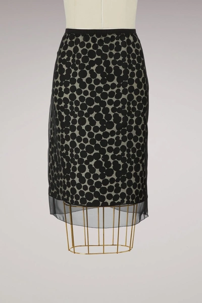 Shop Marc Jacobs Silk Short Skirt In Cream/black