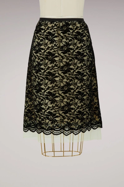 Shop Marc Jacobs Lace Midi Skirt In Yellow