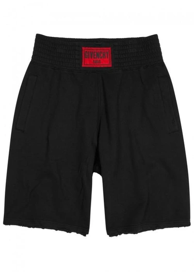 Shop Givenchy Logo-appliqué Cotton Shorts In Black
