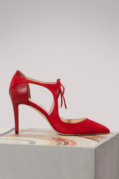 Shop Jimmy Choo Vanessa 85 Pumps In Red