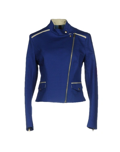 Shop Allegri Biker Jacket In Blue