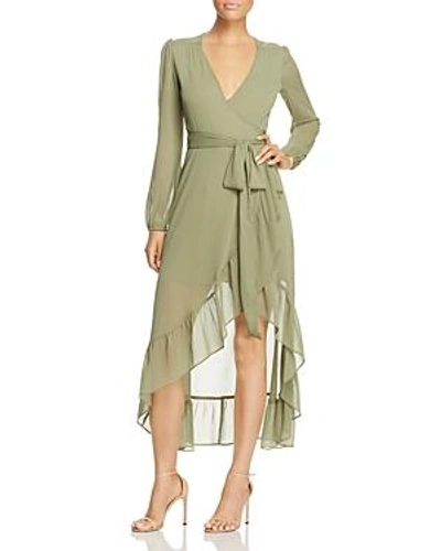 Shop Wayf Only You Ruffle Wrap Dress - 100% Exclusive In Sage