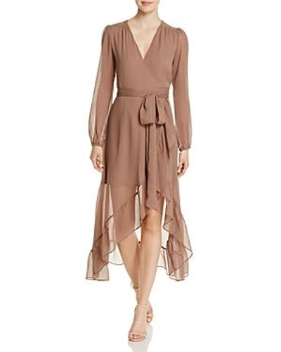 Shop Wayf Only You Ruffle Wrap Dress - 100% Exclusive In Brown