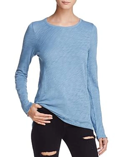 Shop Atm Anthony Thomas Melillo Destroyed Long-sleeve Tee In French Blue