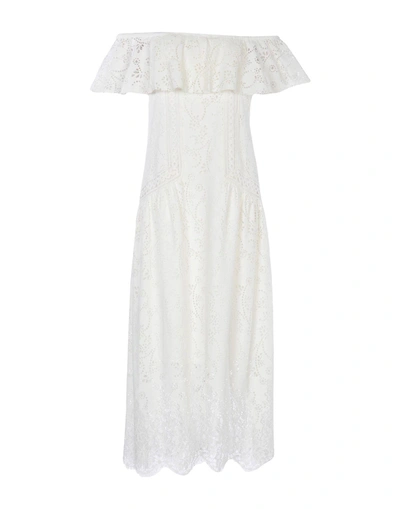 Shop Pinko Long Dresses In White