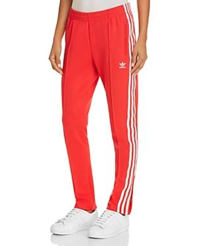 Shop Adidas Originals Slouchy Track Pants In Radient Red
