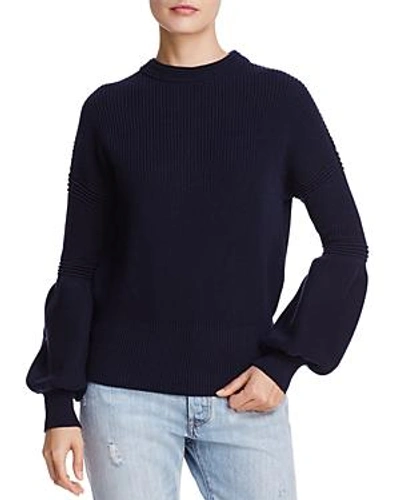 Shop The Fifth Label Sculpture Balloon-sleeve Sweater In Navy
