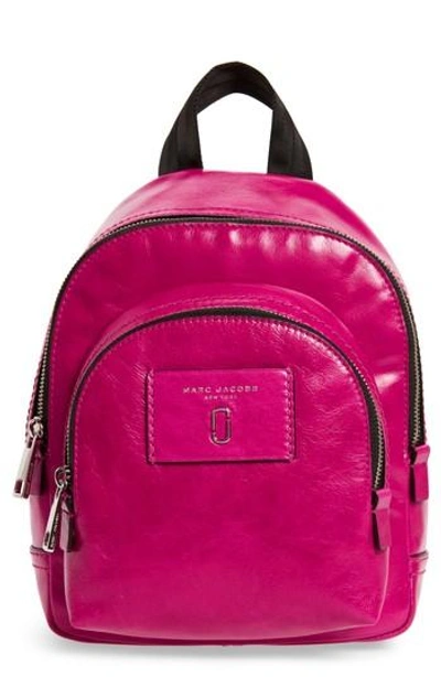 Shop Marc Jacobs Mini Double Pack Faux Leather Backpack - Pink In Hydrangea