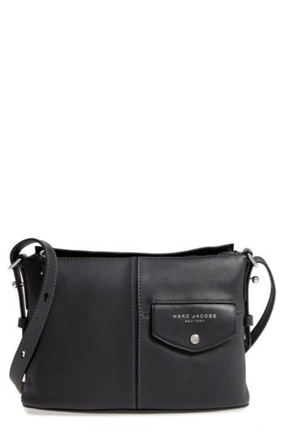 Shop Marc Jacobs The Side Sling Leather Crossbody Bag - Black