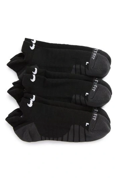 Shop Nike Dry 3-pack Cushioned Low Cut Socks In Black/ Anthracite/ White