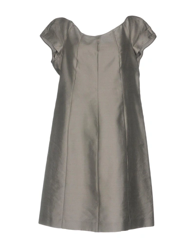 Shop Armani Collezioni Short Dresses In Grey