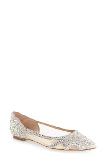 collection gabi embellished pointed toe flat badgley mischka