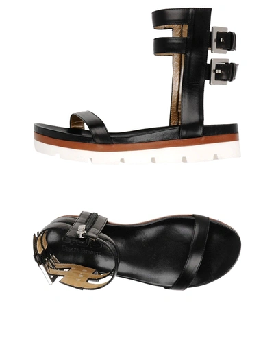 Shop Cesare Paciotti 4us Sandals In Black