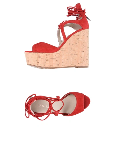 Shop Le Silla Sandals In Brick Red