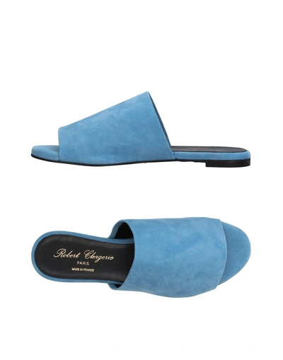 Shop Robert Clergerie Sandals In Sky Blue