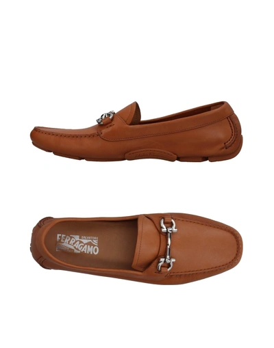 Shop Ferragamo Loafers In Brown