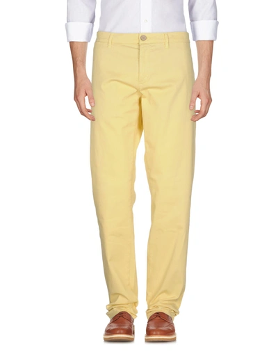 Shop Siviglia Man Pants Light Yellow Size 31 Cotton, Elastane