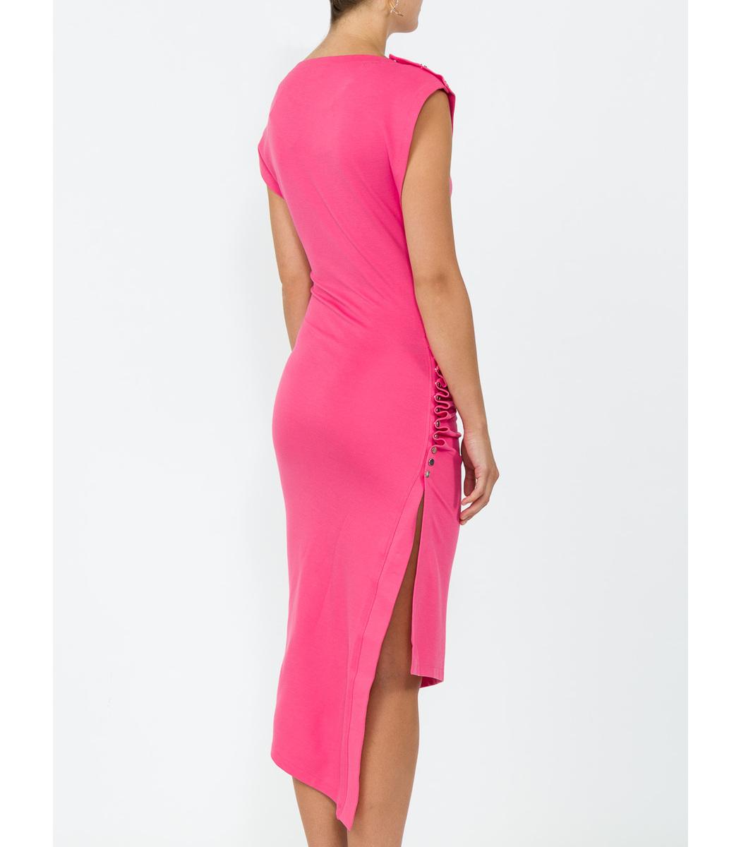 Paco Rabanne Pink Long Jersey Dress ModeSens