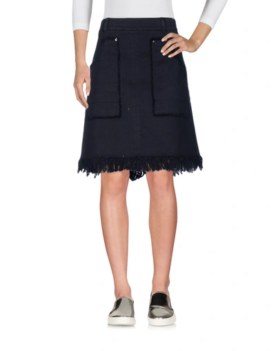 Shop Love Moschino Denim Skirt In Black