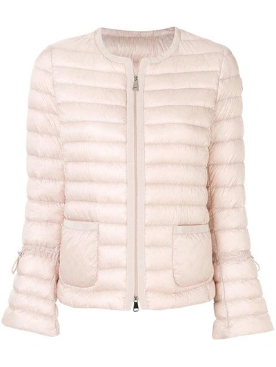 Shop Moncler Daunenjacke Mit Reissverschluss In Neutrals