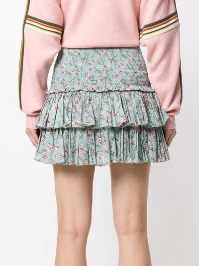 Shop Isabel Marant Étoile Naomi Ruffle Floral Print Skirt