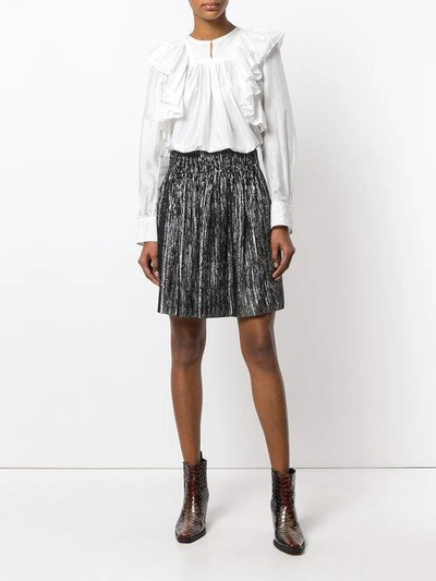 Shop Isabel Marant Metallic Mini Skirt
