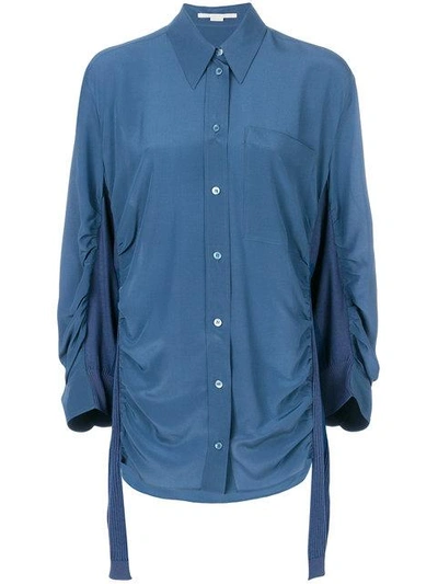 Shop Stella Mccartney Ruched Shirt In Blue